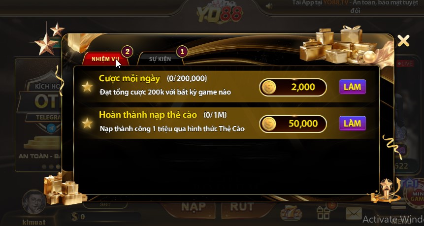 Khuyến mãi Yo88 triển khai liên tục