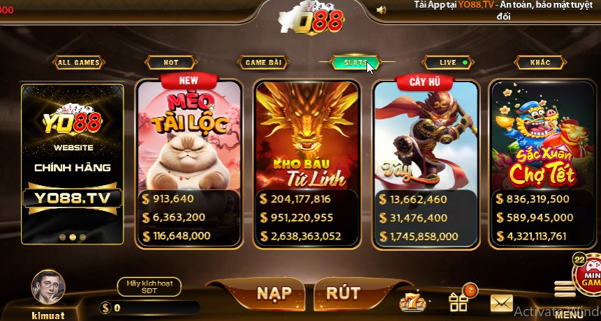 Slot games có jackpot khủng